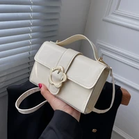 vintage simple small tote bag 2022 spring pu leather crossbody sling bags short handle woman shopper handbag brand shoulder bag