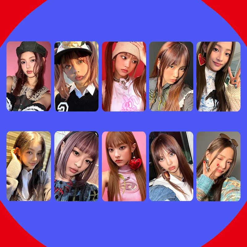 

10PCS/set KPOP Stuff Newjeans OMG New Album Girl Group Photocards High Quality HD Photo Card Postcard For Fans Collection Gift