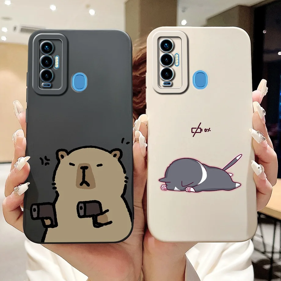 Чехол Funda для Tecno Camon 18 18i 18P Primer CH7 CH6 мягкий матовый силиконовый бампер с рисунком