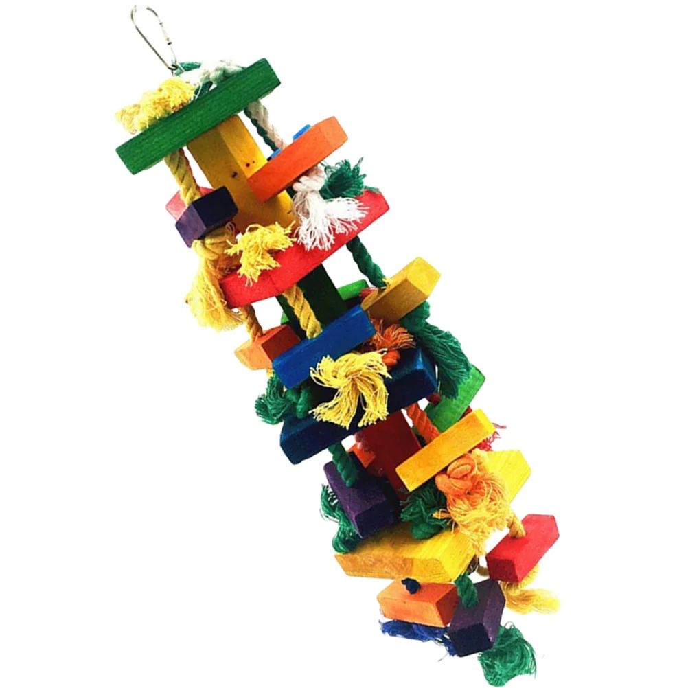 

Toy Toys Parrot Bird Wood Cage Hanging Pet Chewing Chew Birds Bite Parrots Large Natural Parakeet Biting Tearing Block Wooden