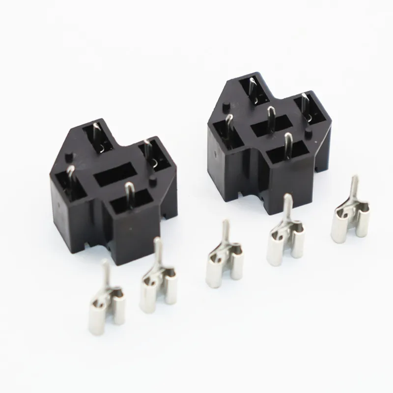 

10 sets - PCB auto relay socket 5pin and 5pcs 6.3mm terminal car relay holder