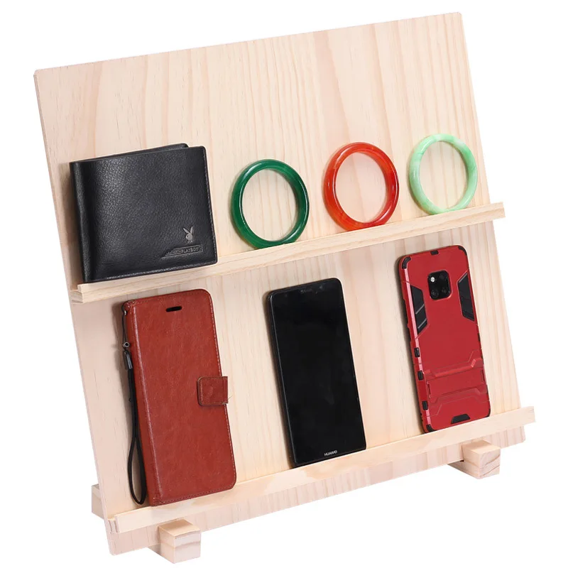 2/4Layer Wooden Ear Stud Holder Earring Stand Display Rack Luxury Jewelry Stand Display Holder Rack Tower