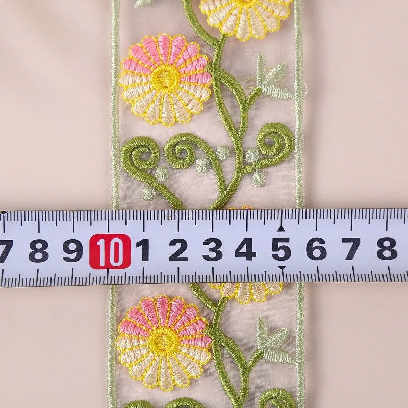 30 ярдов высококачественный дизайн цветочный полиэстер искусственное кружево