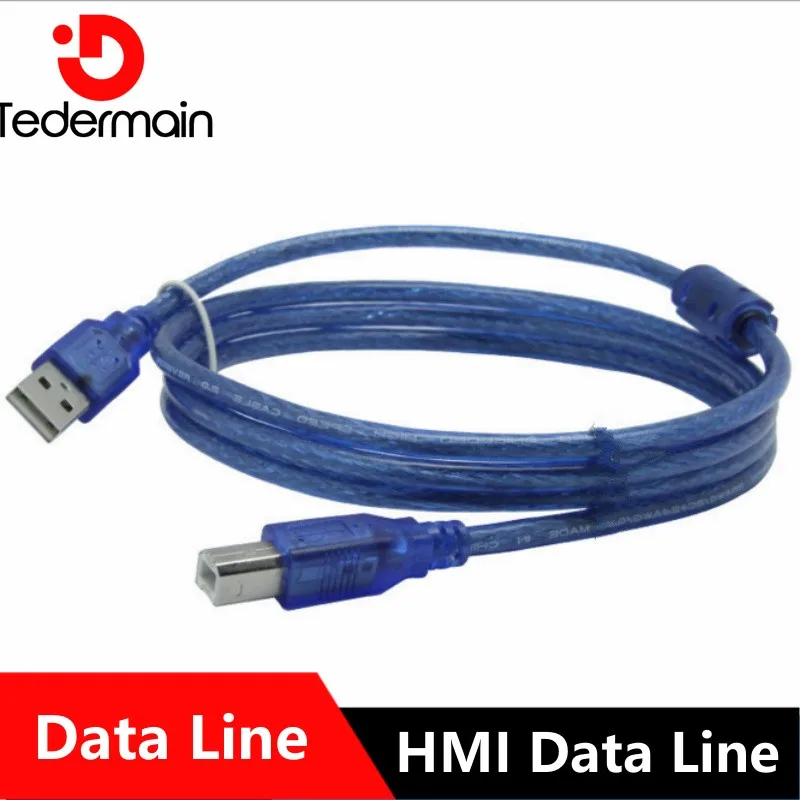 

WECOM HMI Applicable Download Line USB 2.0 Printer Cable Male Dual Shielding High Speed Transparent Blue