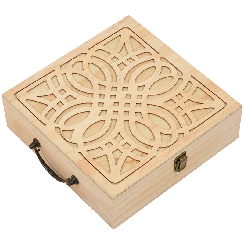 

62 Slot Wooden Essential Oil Storage Box Solid Wood Case Holder Large Capacity Aromatherapy Essential Oil Bottle Organizer