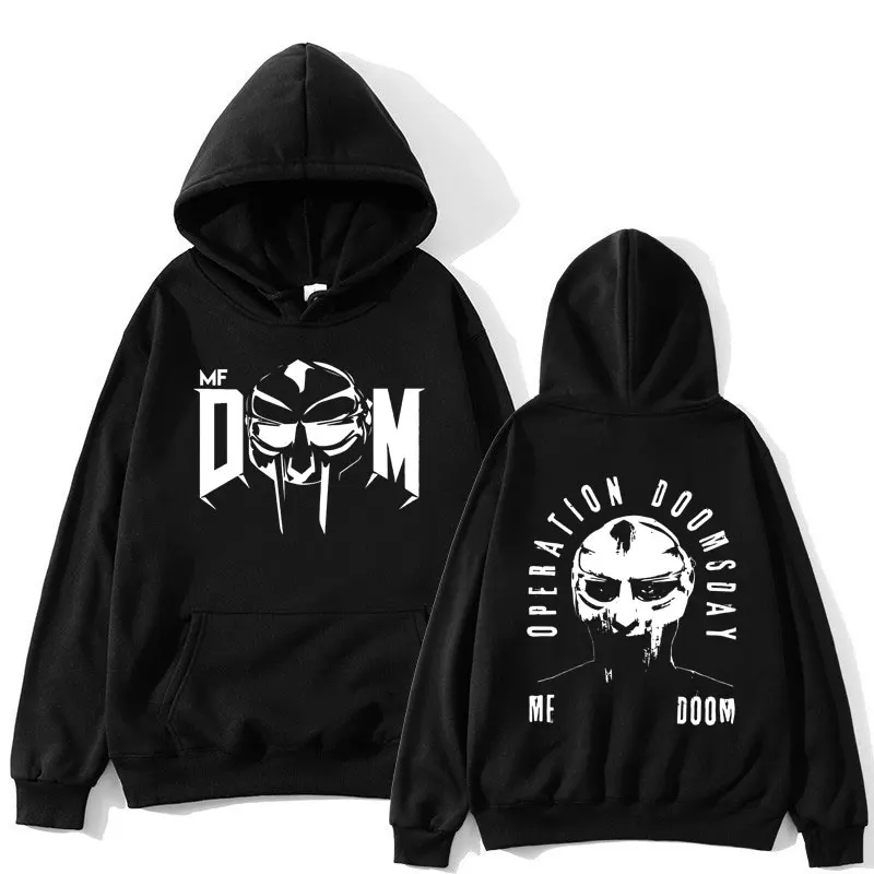 

Rapper Mf Doom Hoodie Madlib Madvillain Masked Man Print Gothic Hoodies Vintage Men Hooded Sweatshirt Hip Hop Hipster Streetwear