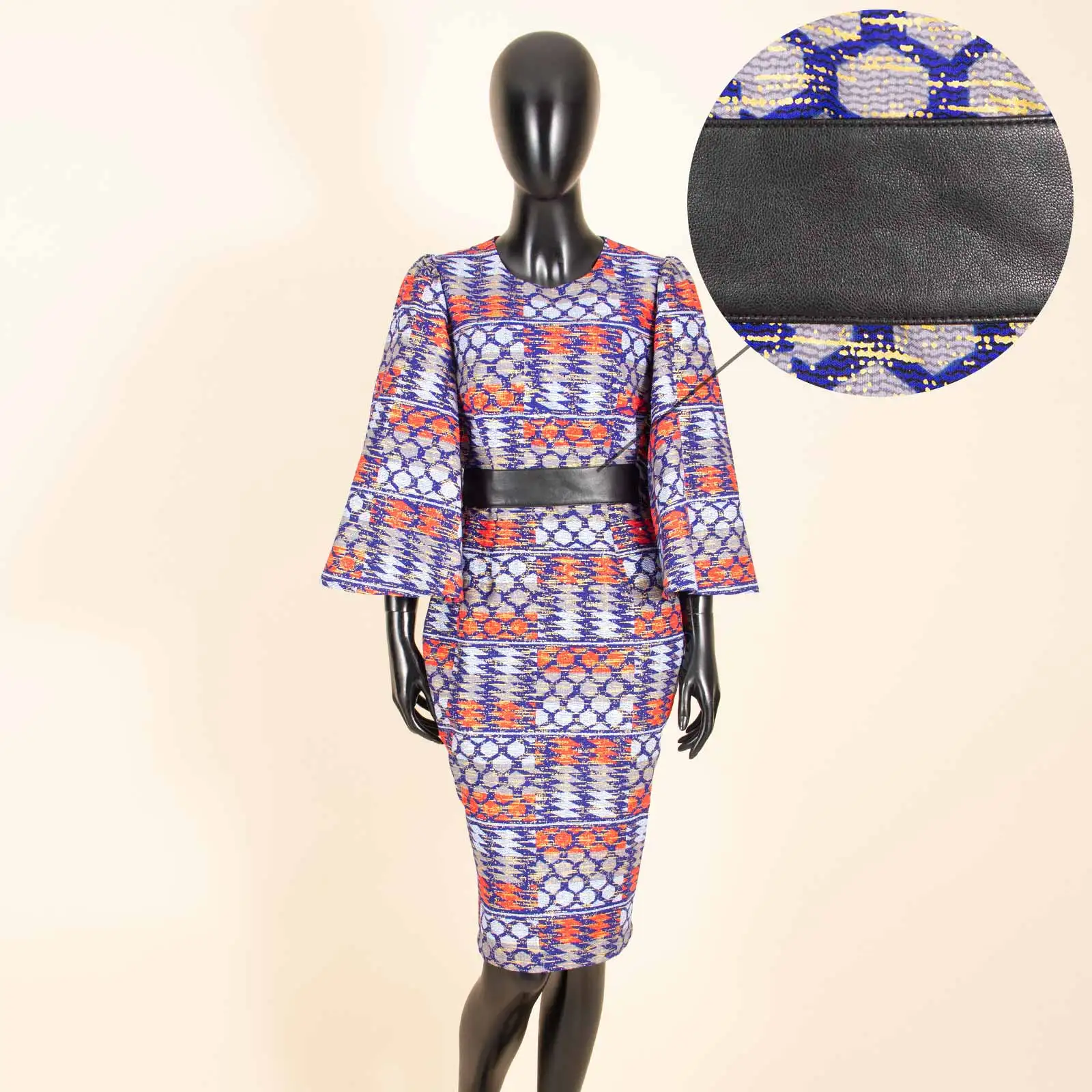 Африканское женское платье с принтом Анкары сексуальное шалью и поясом