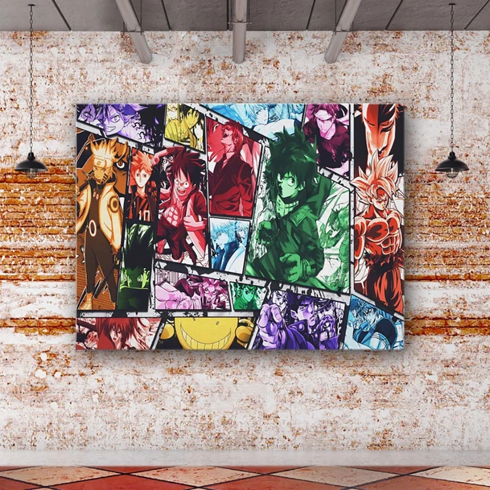 

Japanese Anime HD Print NARUTO Modular Picture My Hero Academia Canvas Painting Poster For Living Room Home Decor Wall Artwork