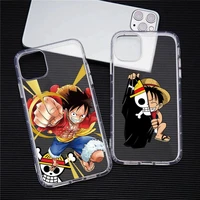 japan anime one piece luffy zoro phone case transparent for iphone 13 12 11 pro max mini xs max 8 7 plus x se 2020 xr cover