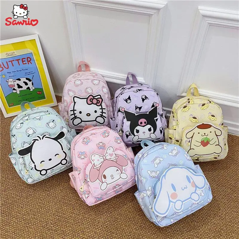 

Kawaii Sanrio Cinnamoroll My Melody Kuromi Hello Kitty аниме мультфильм милая сумка для книг студенческий рюкзак вместительная сумка через плечо