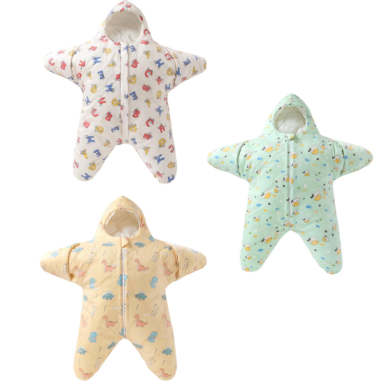 

Sleepsack Cartoon Print Swaddle Soft and Comfortable Sleeping Bag Wearable Blanket for Infant Baby Boys Girls Shower Gift