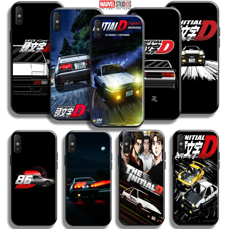 

Initial D Phone Case For Xiaomi Redmi 9A 9AT Funda Back Black Coque Carcasa