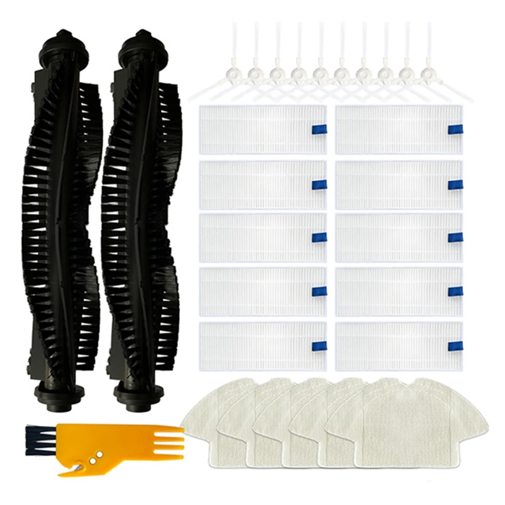 

Main Brush Side Brush Filter and Mop Cloth Replacement Accessories for Qihoo 360 S6 Robot Vacuum Cleaner