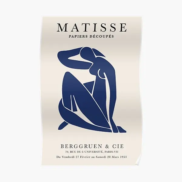 Анри Матисс Обнаженные бумажные декупаи Art B Плакат с принтом комнаты Современный