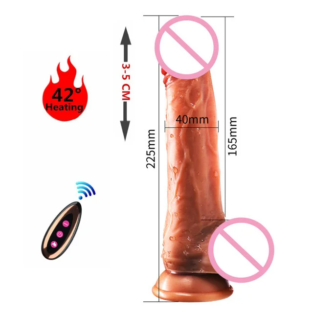 With Telescopic Phalos Dildo Realistic Suction Cup Heating Penis Wireless Remote Dick For Women Masturbator Dildo Anal Sex Toys