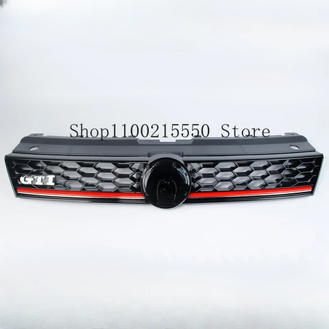 Решетка радиатора для переднего бампера автомобиля GTI, сетчатые гоночные решетки для Volkswagen VW Polo 2014, 2015, 2016, 2017, 2018