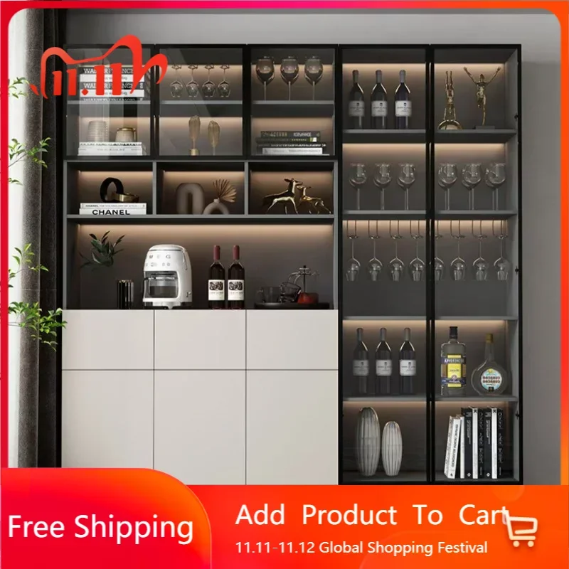 

Corner Storage Wine Cabinets High Liquor Wall Kitchen Wine Cabinets Luxury Living Room Botellero Vino Bar Furniture QF50JG