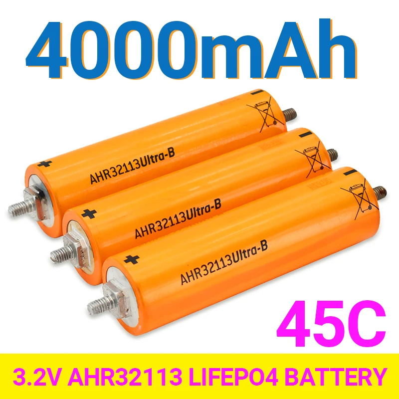 

Перезаряжаемые литий-железо-фосфатные аккумуляторы 45C, высокое качество, большая емкость для батареи A123 AHR32113 Lifepo4, 3,2 в, Ач