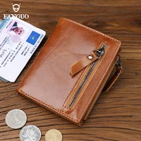 2022 fashion womens wallet genuine leather short wallet card holder with zipper coin purse portable bifold wallet