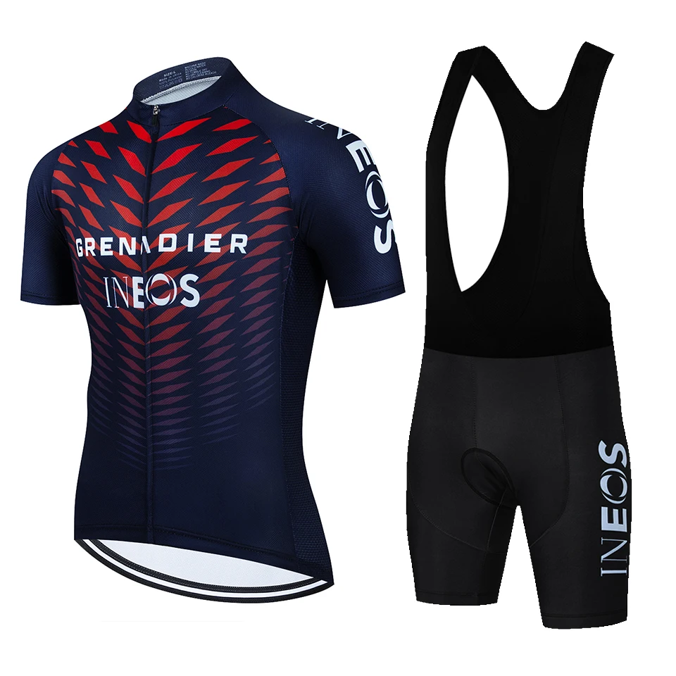 

INEOS men Cycling Jersey Sets Bicycle Short Sleeves Summer Cycling Clothing MTB Ropa Ciclismo Quick Dry Bike Clothes 20D set