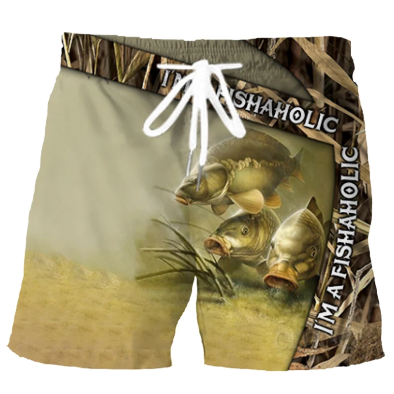 

Пляжные шорты для мужчин с 3D-принтом карпа, лето 2022, мужские шорты в стиле Харадзюку, хип-хоп для плавания, свободные спортивные пятиконечные Шорты Унисекс
