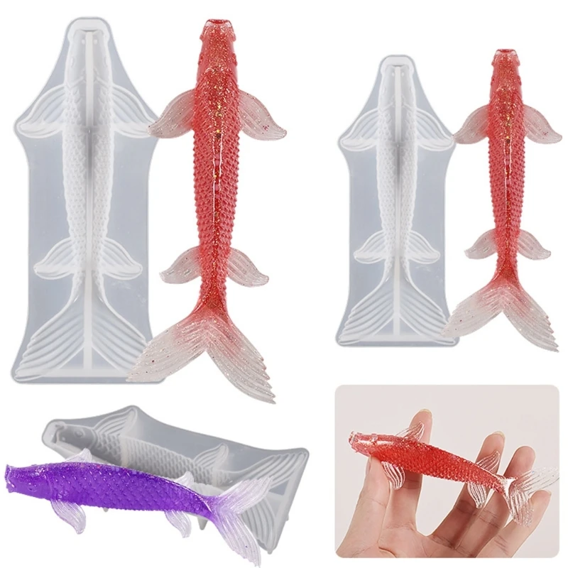 

N58F Semi-stereoscopic Large Fish Wall Ornaments Drop Glue Mold Diy Wall Pendant