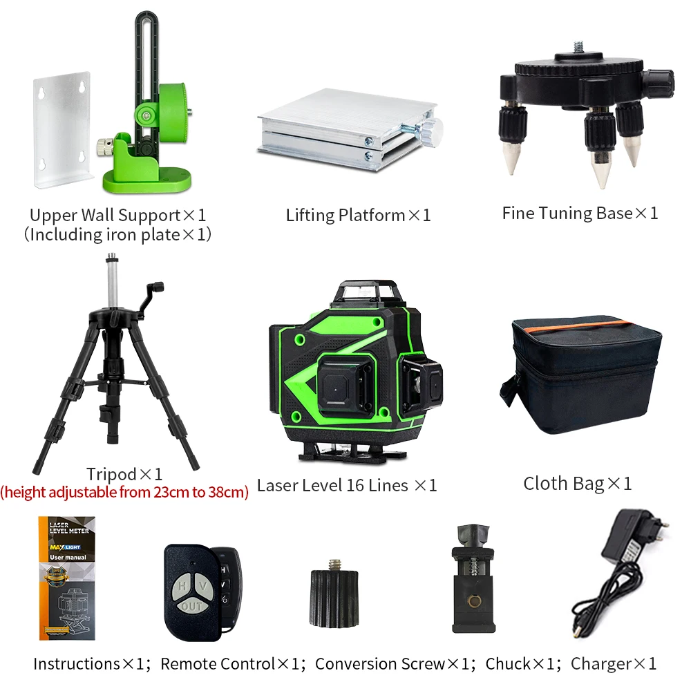 

Зеленый лазерный уровень 4D HMD16-002