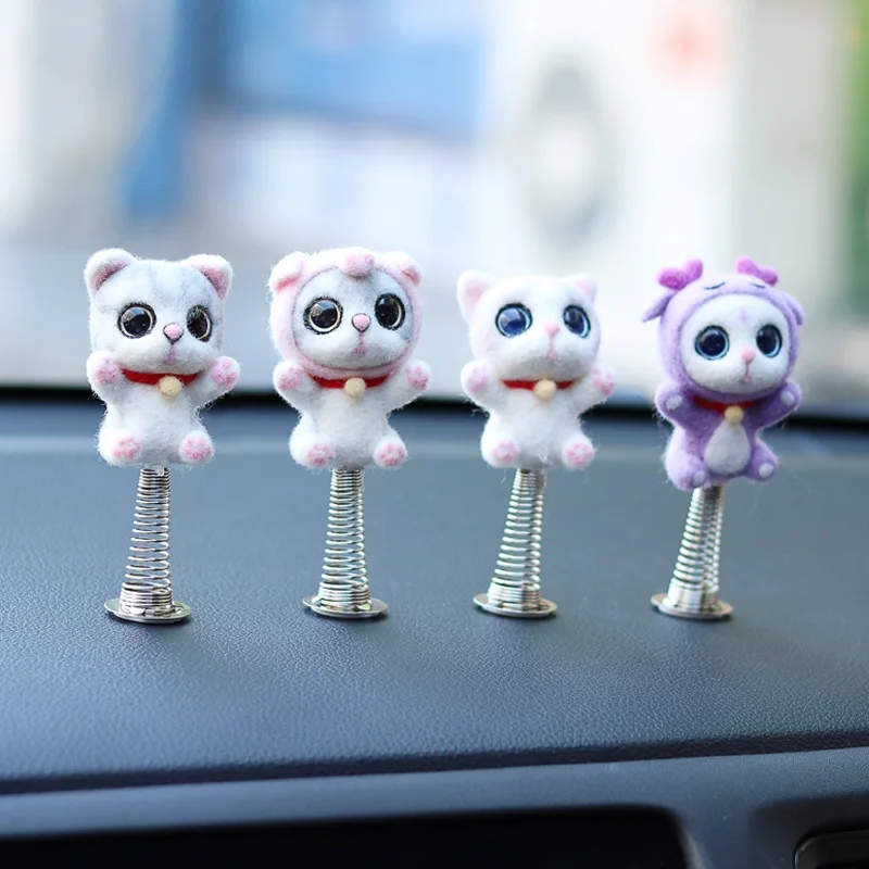 

Toy Car parts wool needlepoint kit wool felt needle felting pendant craft needlecraft DIY handmade