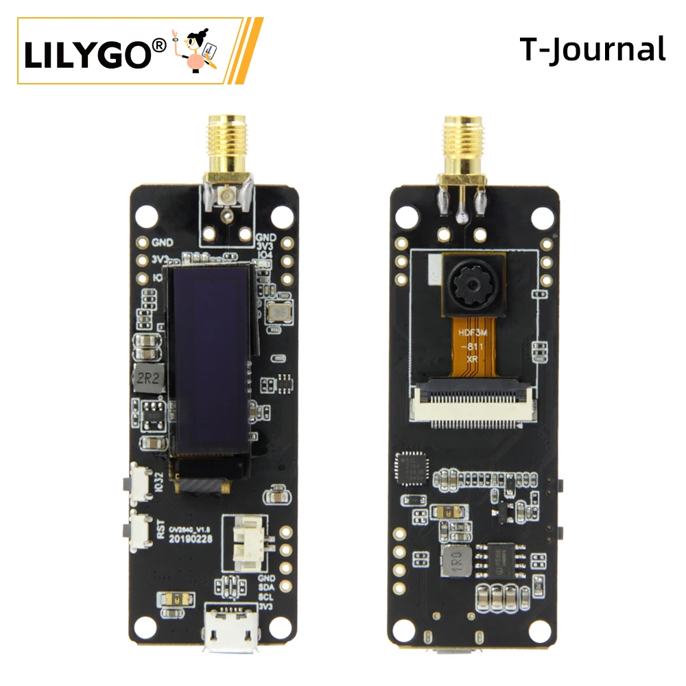 

LILYGO® TTGO T-Journal ESP32 Camera Module Development Board OV2640 Camera SMA Wifi 3dbi Antenna 0.91 OLED Camera Board