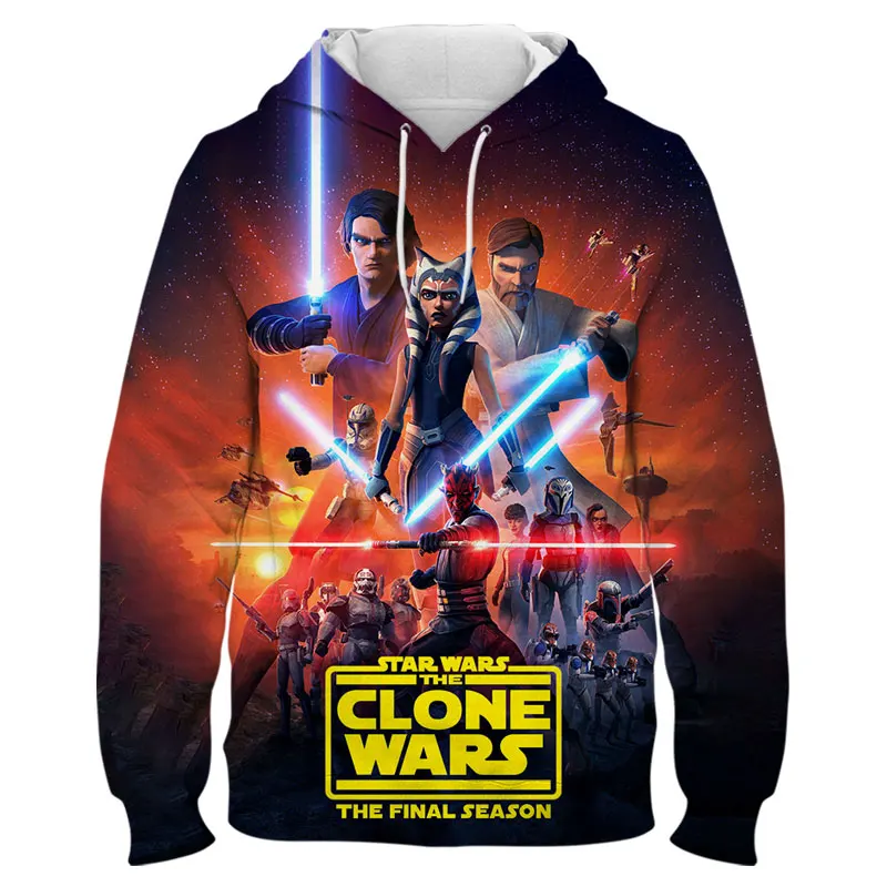 

Women's Hoodie Spring Autumn Harajuku Style Men's Oversized Sweatshirt Disney Star Wars 3D Print Cool Children Clothing