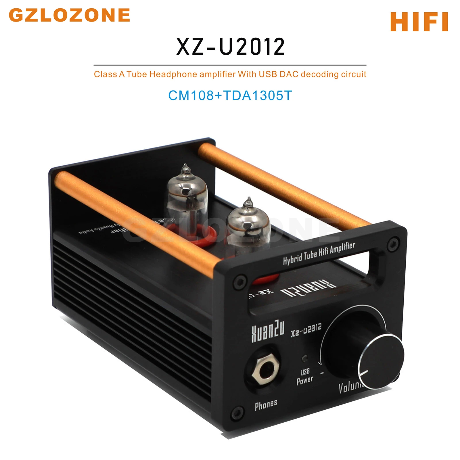 

Ламповый усилитель для наушников XZ-U2012 HIFI класса A 2P2 с USB CM108 + цепь декодирования ЦАП TDA1305T