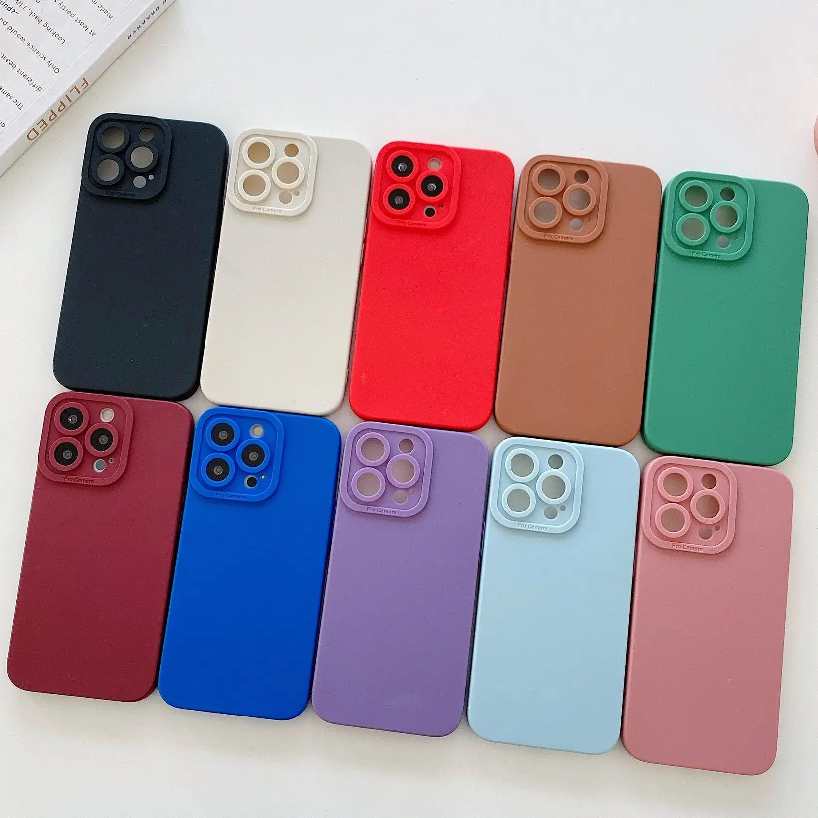 

PUNQZY All-Inclusive Silicone TPU Soft Phone Case For Iphone 11 12 13 PRO MAX 7 8 14 Plus X Lens Protection TPU Soft Shell Cover