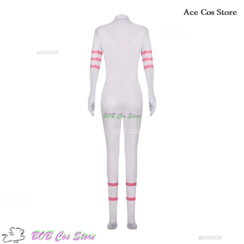 Hazbin Angel Dust Outfit Косплей Костюм отеля Розовый парик Onsie Сексуальный танцевальный