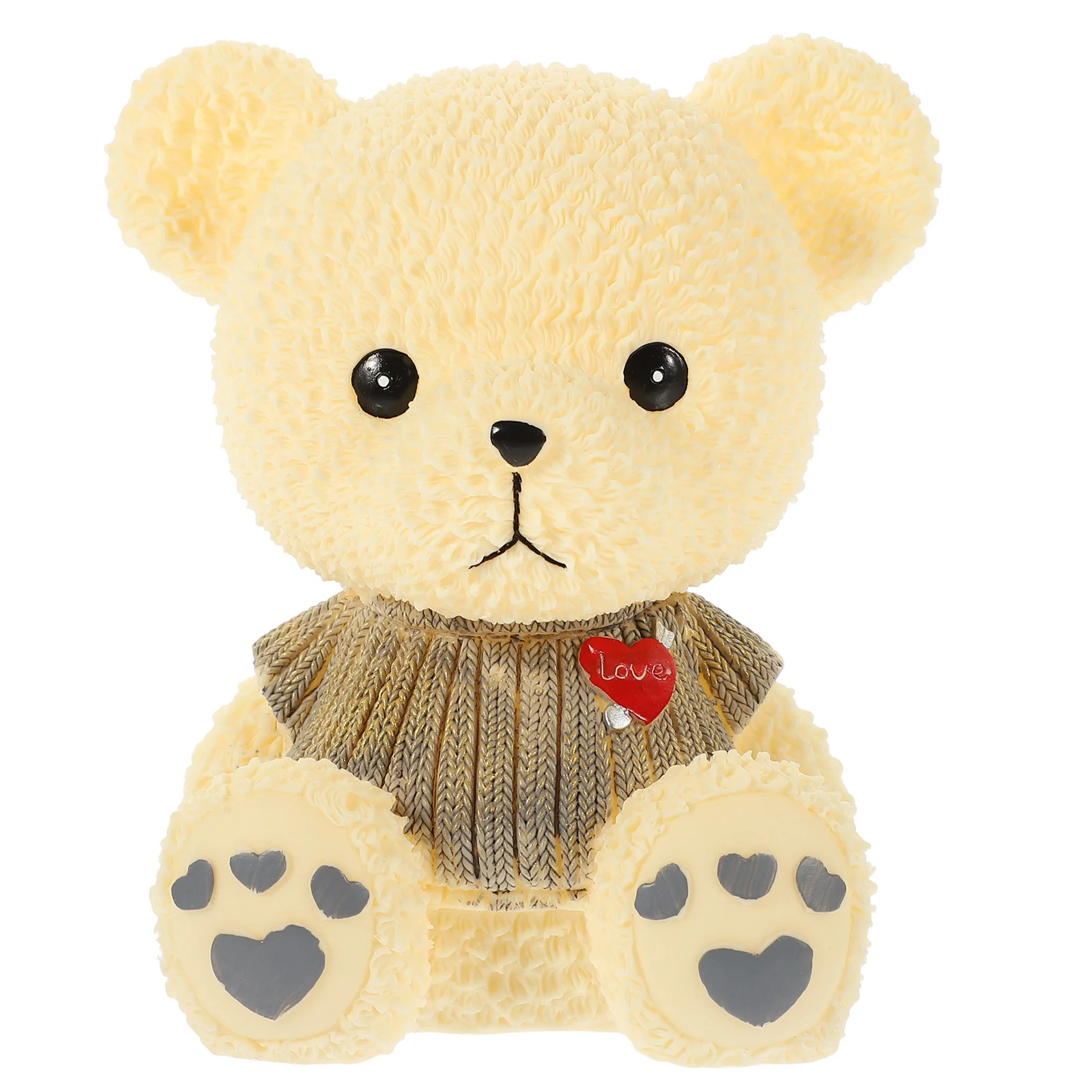 

Bear Piggy Bank For Cash Lovely Money Pot Vinyl Bear-shaped Coin Saving Light House Decorations Home