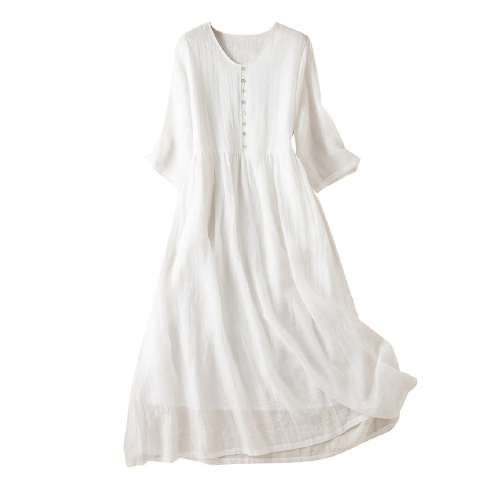 Женское пляжное платье-миди с V-образным вырезом