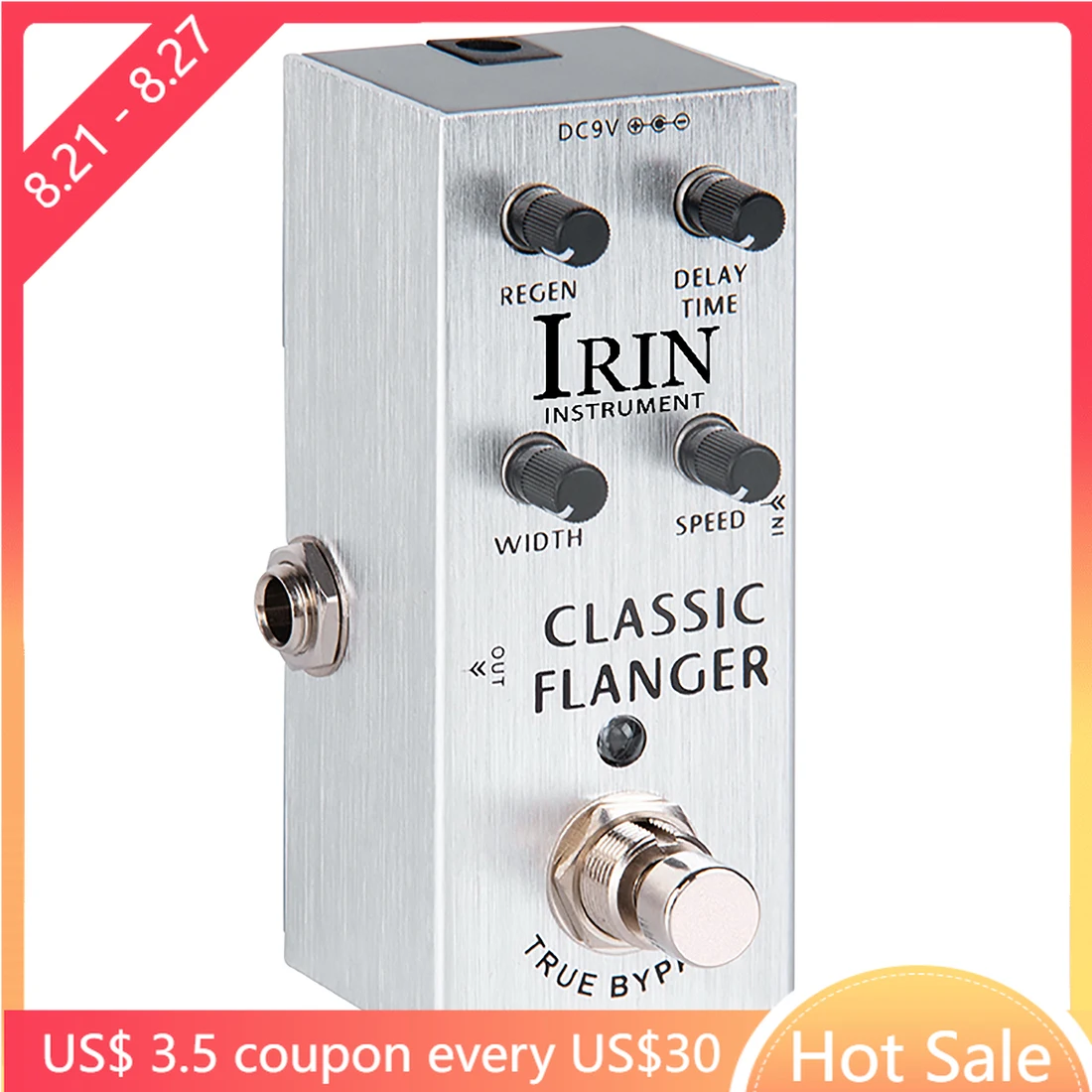 

IRIN AN-13 Guitar Effect Pedal Metallic Flange & Rapid Tremulous Vibrato Sounds with BBD Circuit Guitar Parts & Accessories