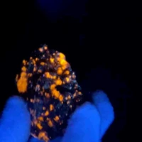 natural flame fire stone syenite containing fluorescent sodalite mineral rough crystal long wave uv 365nm collection specimens