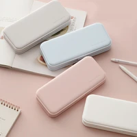 kawaii macaron style pencil cases high capacity pen boxs simple cute stationery storage school office supplies for kids gift