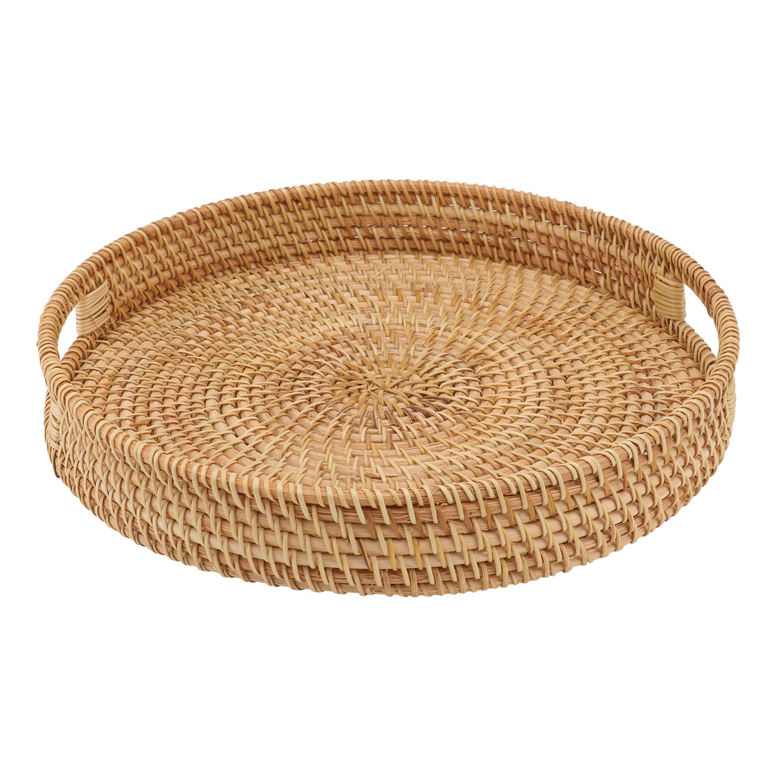 

1Pc Rattan Woven Fruit Basket Durable Basket Weaving Basket Fruit Bread Basket Picnic Basket for Storage