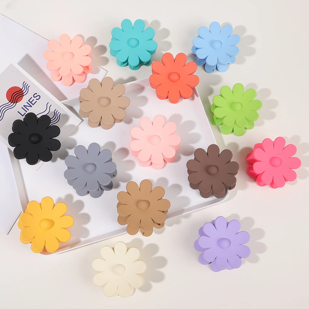 

Fashion and Cute Solid Color Hair Clips Flower Clasp Clip Simple Hair Claws Shark Clip Headwear Hair Accessories for Women