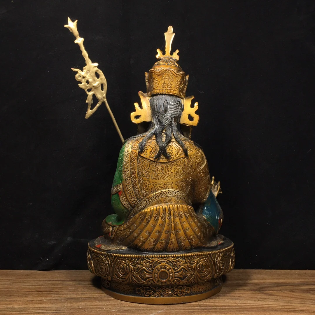 Статуя Будды из чистой меди тибетская буддийская статуя падмамбава Гуру Ринпоче