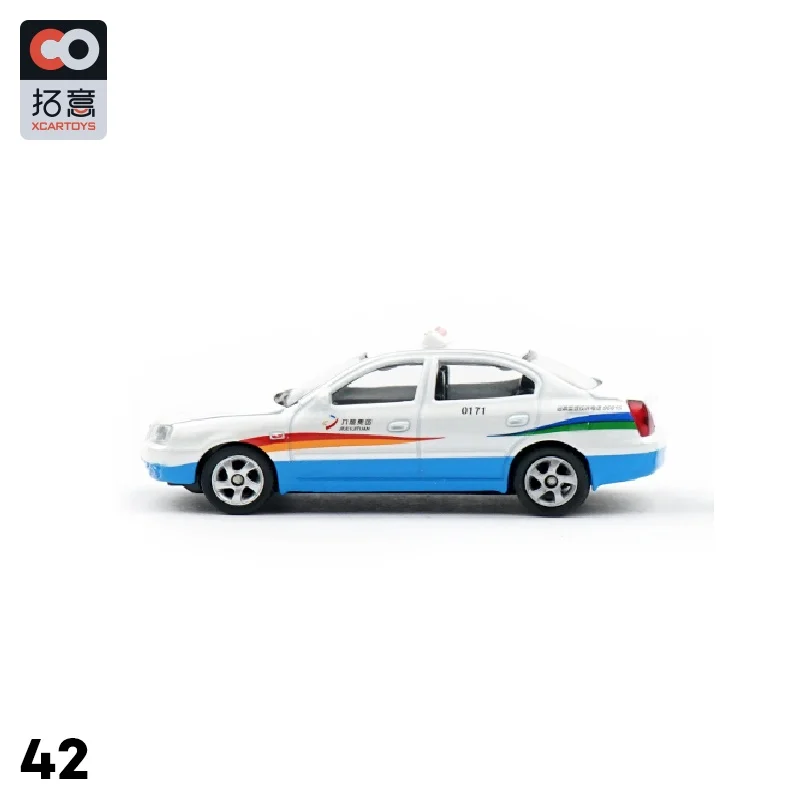 

Xcartoys 1:64 Elan-tra Jiuzhaigou Taxi NO.42 Alloy Simulation Model Car