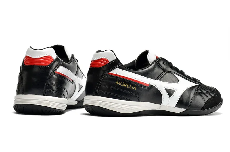 Authentic Mizuno Creation MORELIA IC M8 Men's Sports Shoes Mizuno Outdoor Sneakers Black/White/Red Color Size Eur 40-45