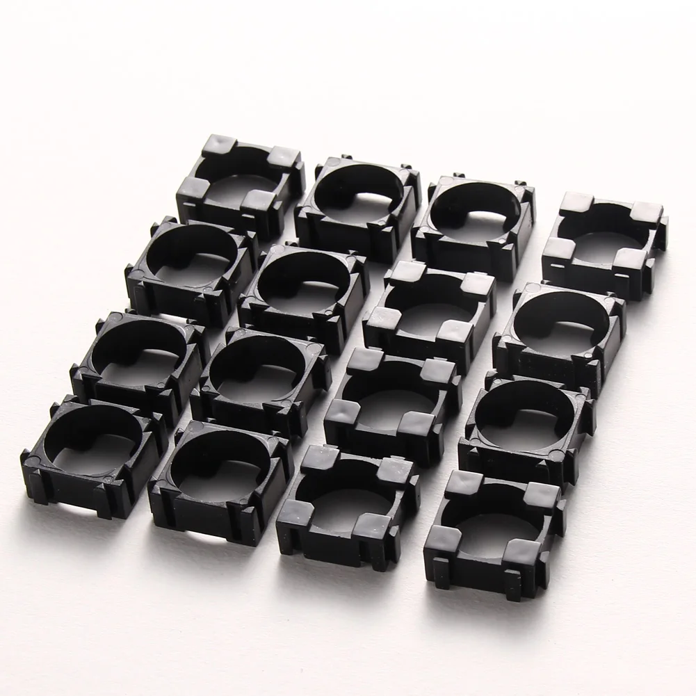 

100pcs 18650 Battery Safety Anti Vibration Holder Cylindrical Holder Bracket 22x22mm Fire Retardant Meterials Lithium Batteries