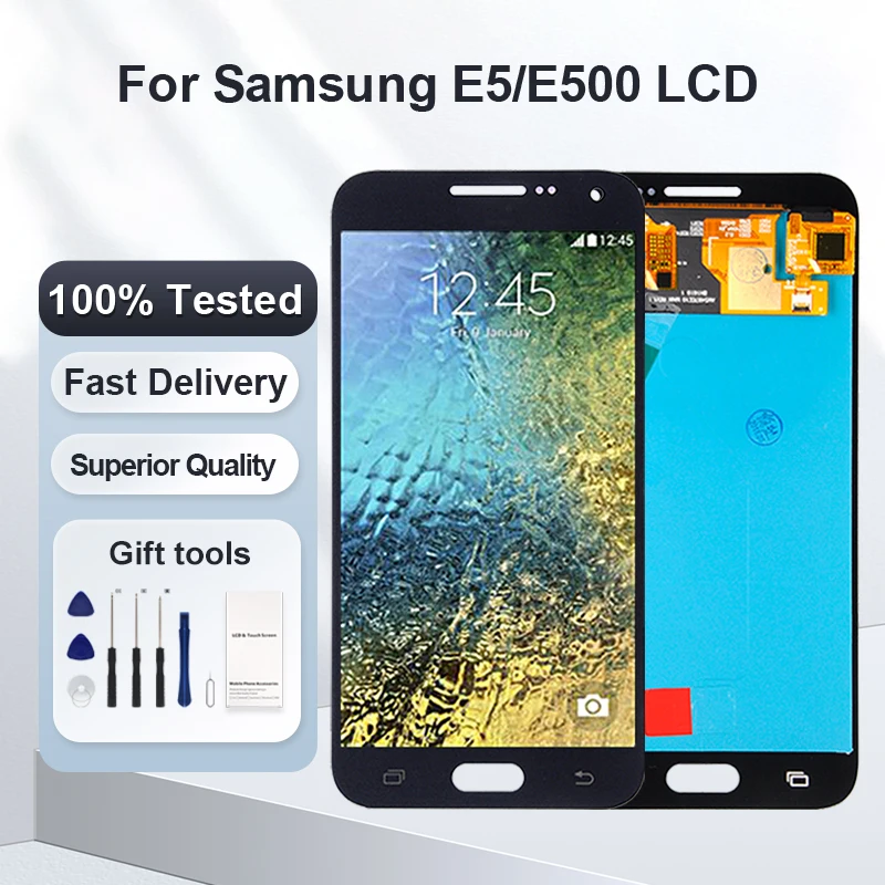 

1PCS OLED E5 Display For Samsung Galaxy E500 Lcd Touch Panel Screen Digitizer Assembly Free Shipping With Tools
