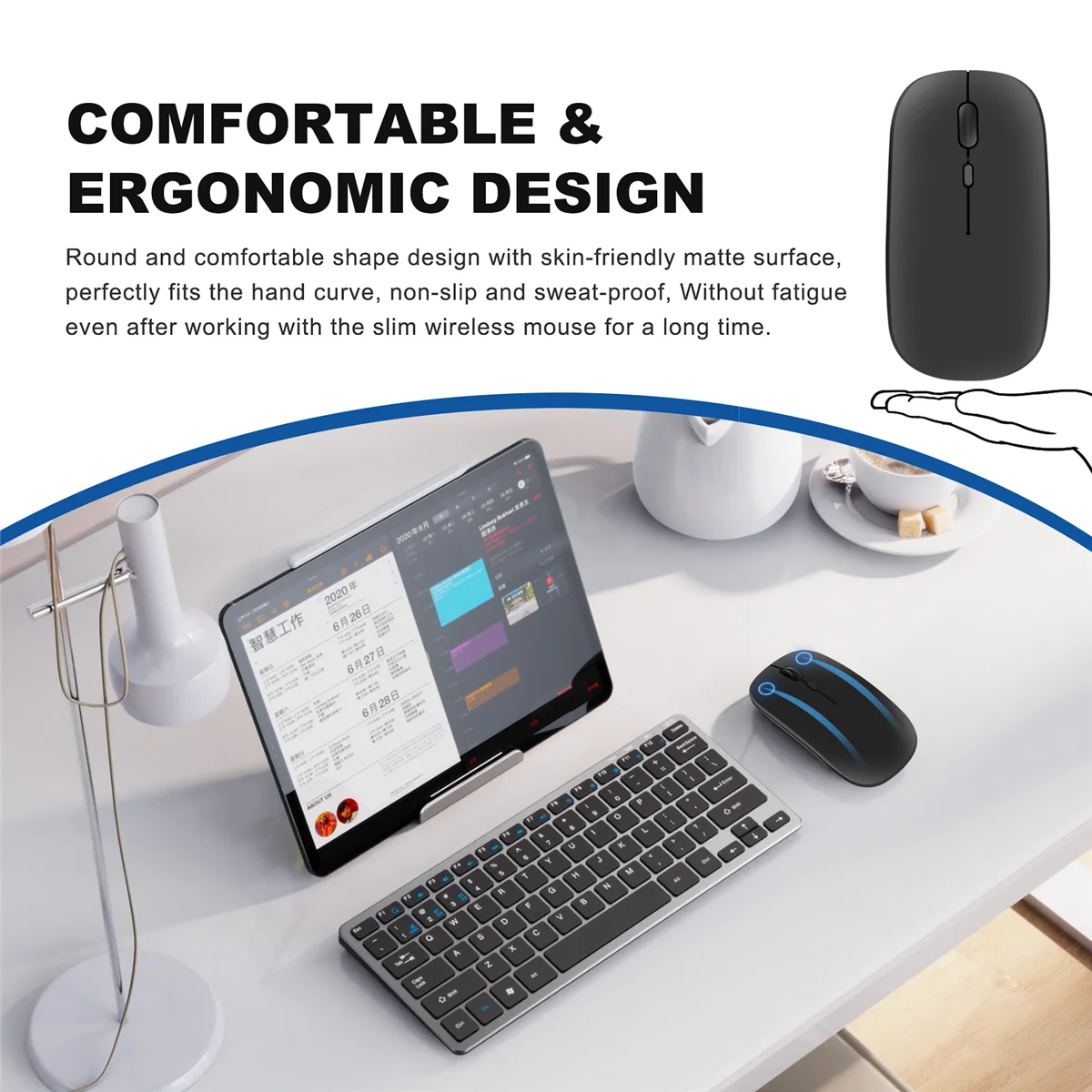 Беспроводная перезаряжаемая мышь оптическая 2 4G с Usb и Type C подходит для любителей