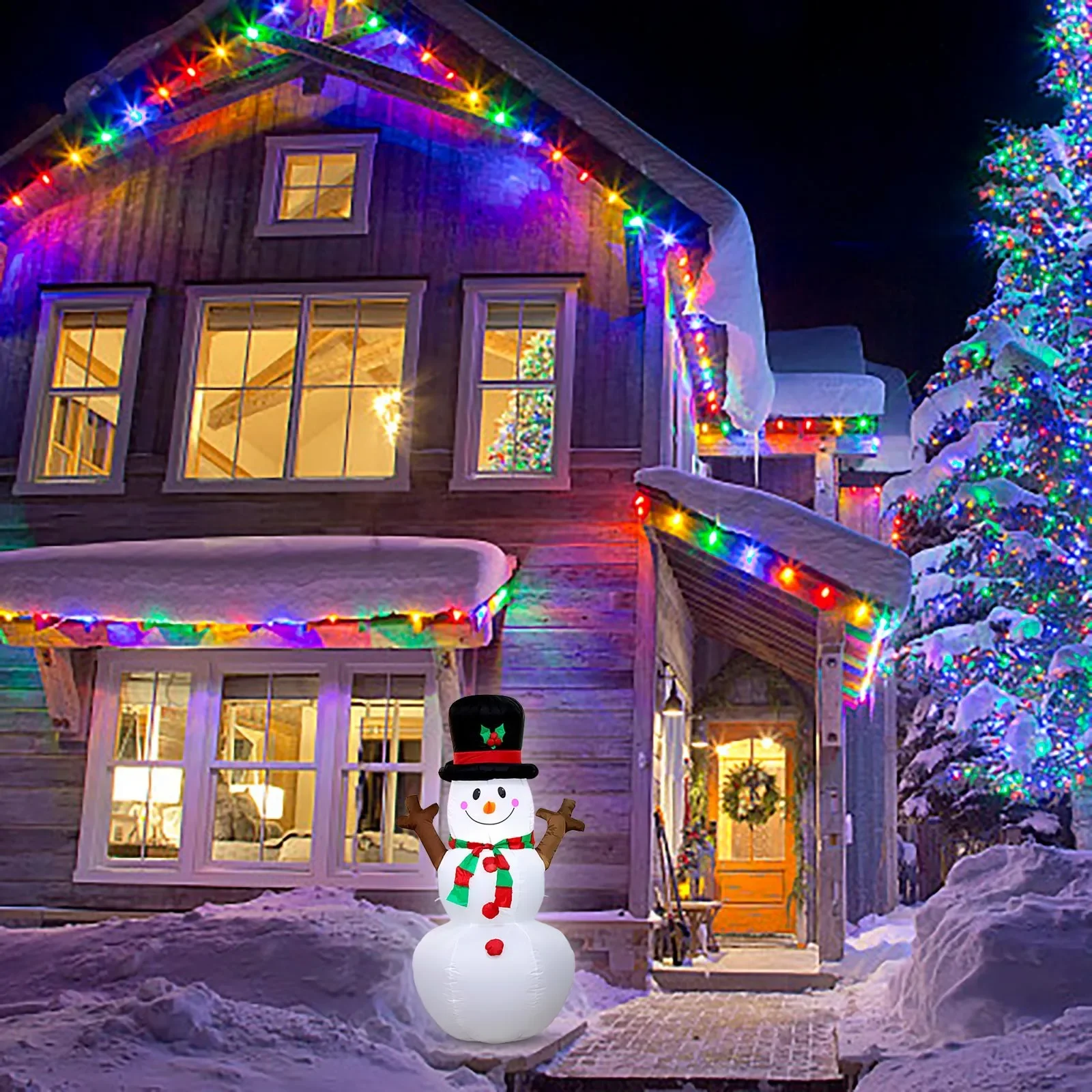 5 3 фута Рождественские надувные игрушки Снеговик Уличные украшения Выдувной