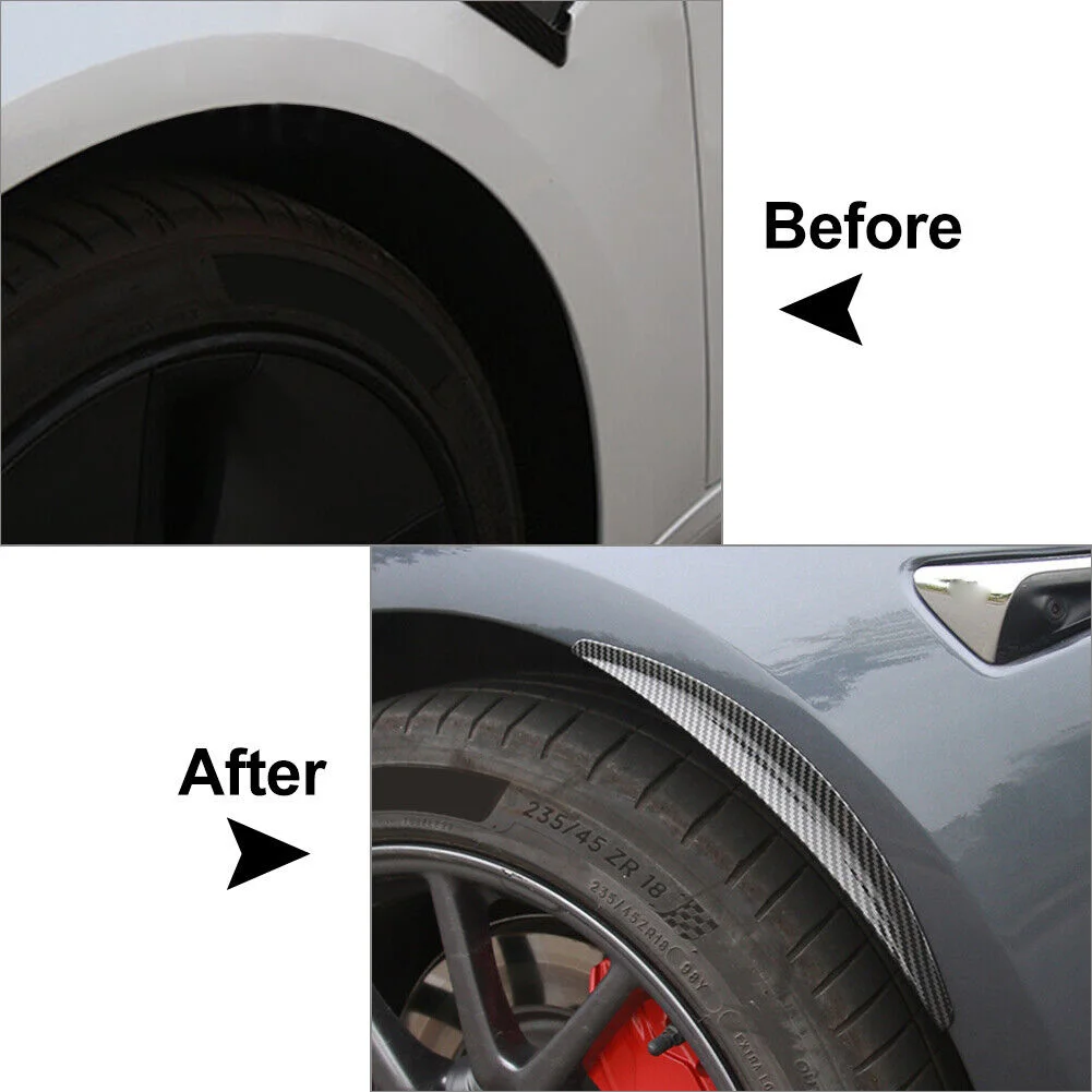 

Wheel Eyebrow Fender Flare Strip Adhensive Corrosion-Resistance Durable Anti-Wear For Model 3 Gloss Longlife Red