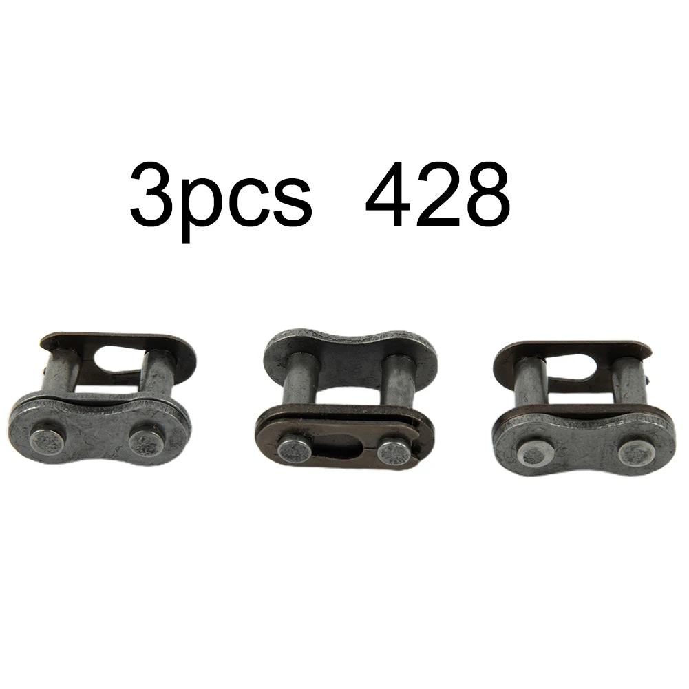 

3PCS Motorcycle Chain Buckle Ring Link 428 For ATV Motocross Scooter Master Connecting Link