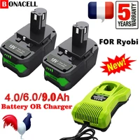 p108 4 06 09 0ah for ryobi one plus 18v high capacity 18v lithium ion compatible with for ryobi p107 p109 crodless power tools